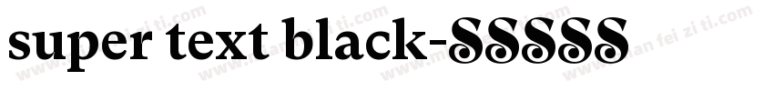 super text black字体转换